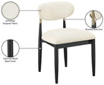 Riccio - Fabric Dining Side Chair (Set of 2) - Black And Gold Frame