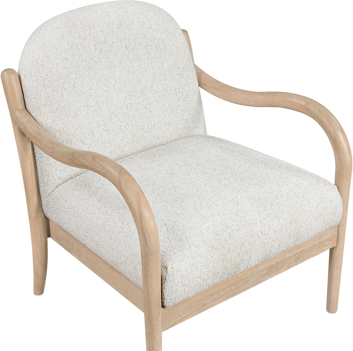 Helmsley - Performance Fabric Upholstered Accent Chair - Cream / Natural