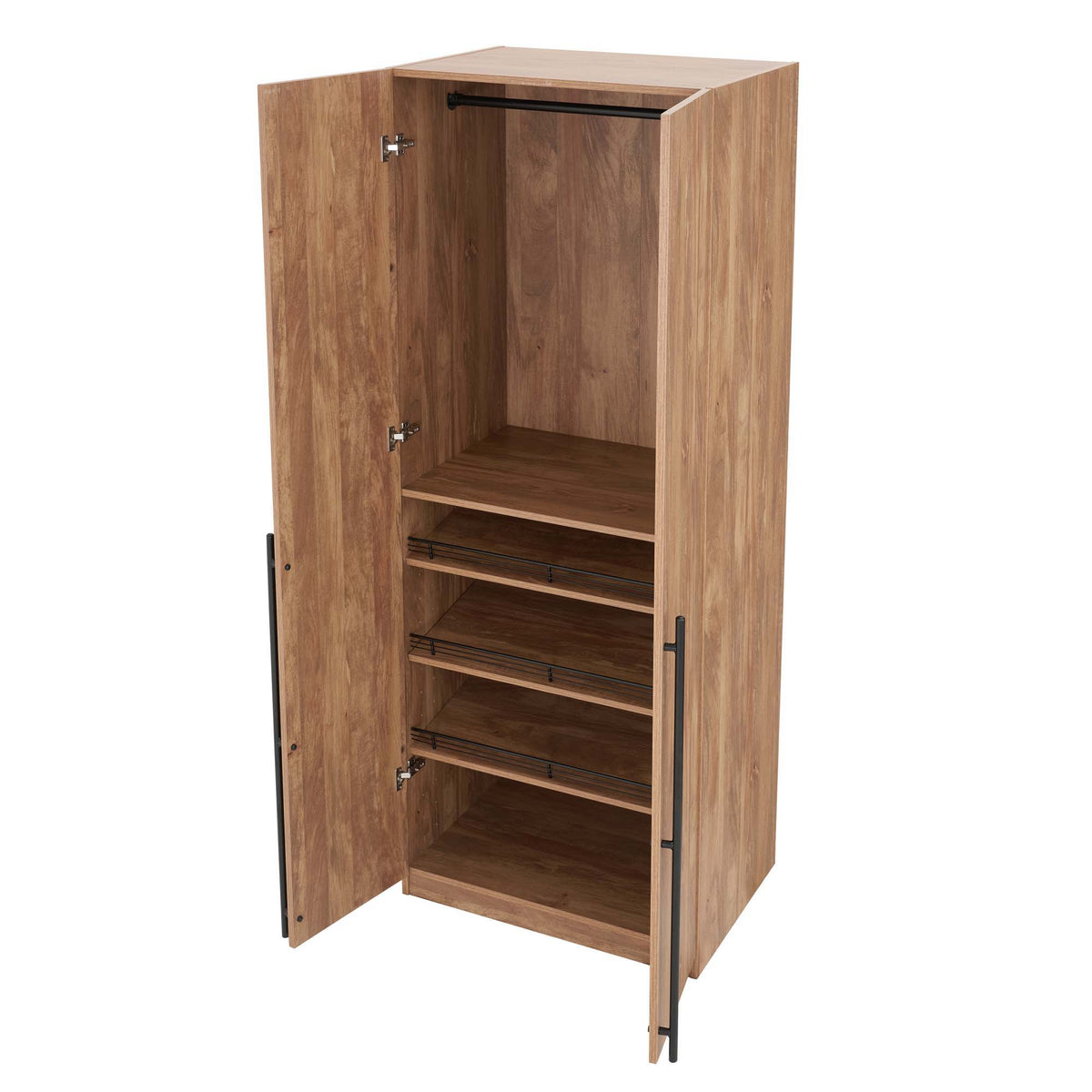 Manhattan Lee - Wardrobe Closet With Hanging Rod And Shoe Shelves