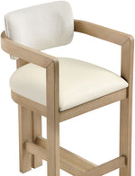 Ravina - Upholstered Counter Stool With Stained Natural Base