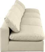 Comfy - Faux Leather Modular Armless Sofa 4 Seats
