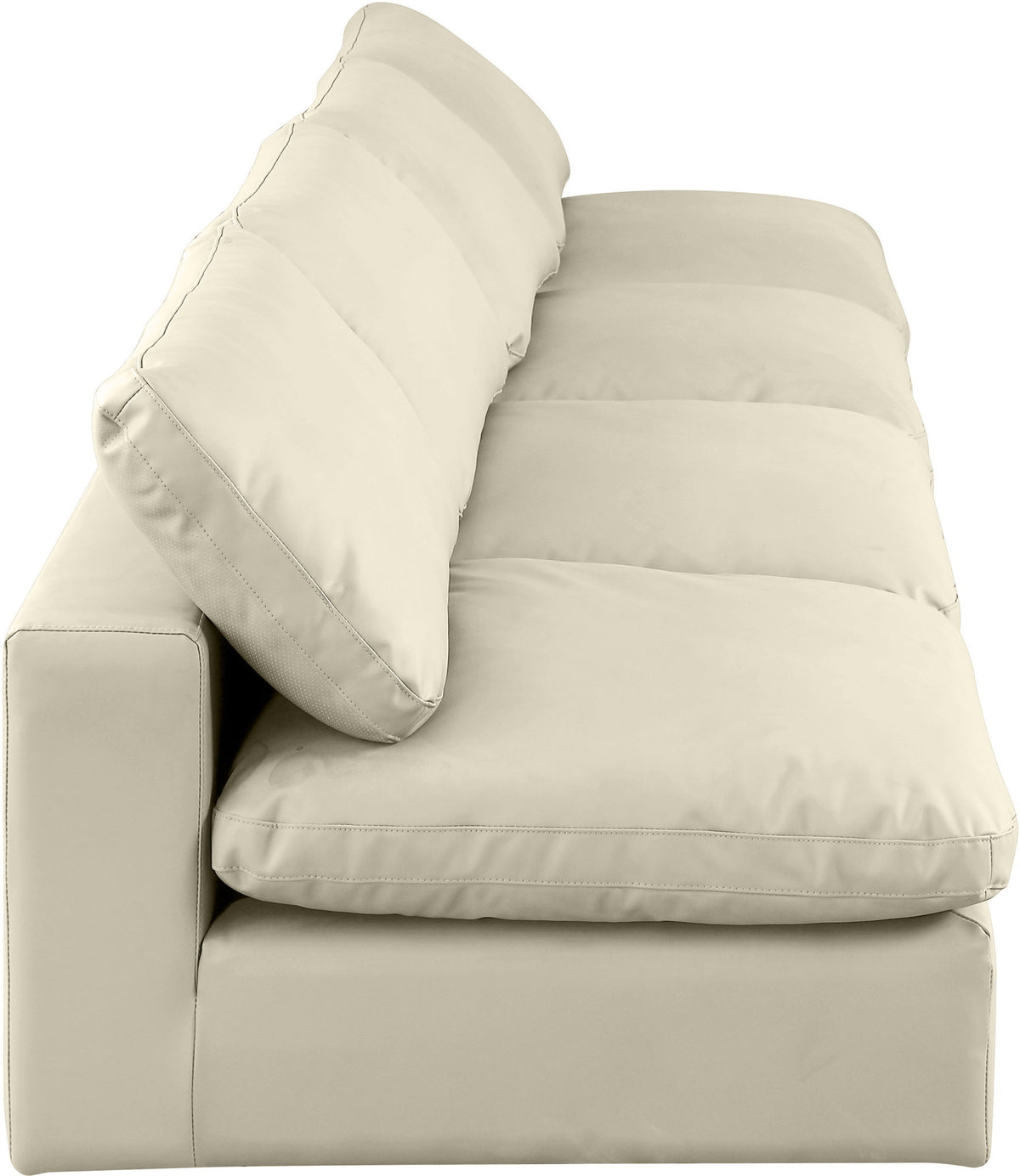Comfy - Faux Leather Modular Armless Sofa 4 Seats
