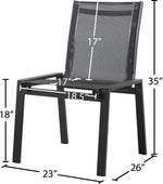 Nizuc - Outdoor Patio Dining Chair With Gray Frame (Set of 2)