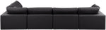 Comfy - 5 Piece Faux Leather Modular Sectional