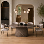 Jaya - Modern Faux Marble Concrete Oval Dining Table by VIG Furniture - View 11