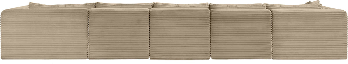 Shaggy - Fabric 5 Piece Modular Sectional With Chaise