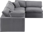 Comfy - 4 Piece Velvet Modular Armless Sectional