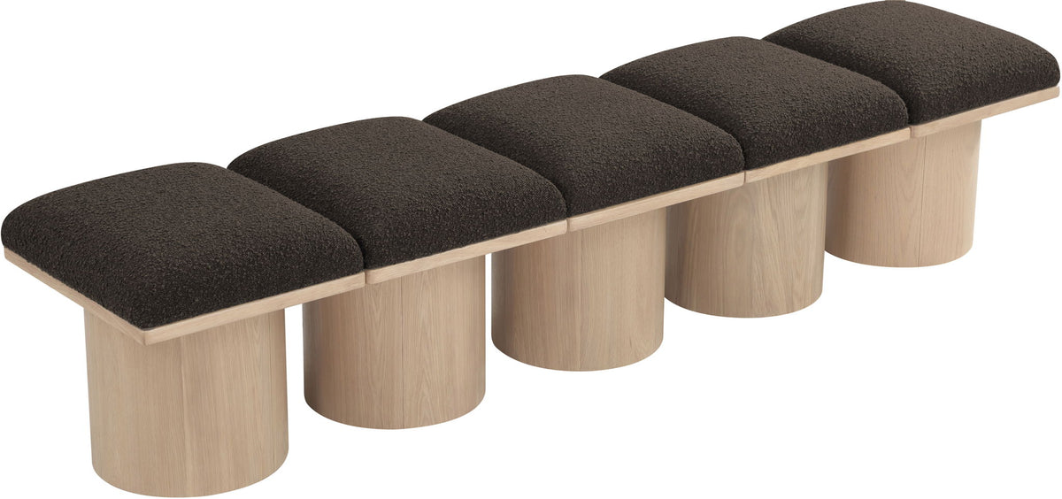 Pavilion - 5 Piece Modular Bench With Natural Base