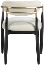 Riccio - Fabric Dining Arm Chair (Set of 2) - Black And Gold Frame