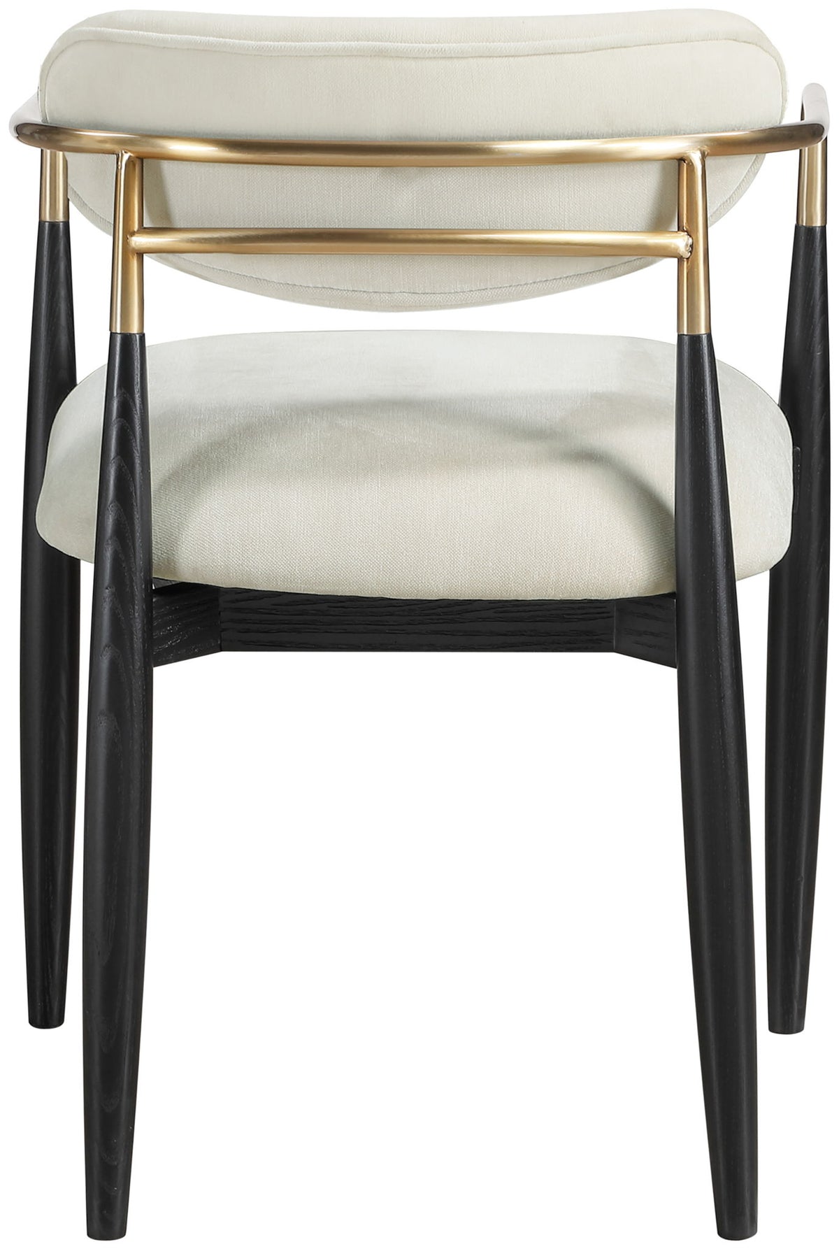 Riccio - Fabric Dining Arm Chair (Set of 2) - Black And Gold Frame
