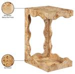 Vassa - Burl Veneer End Table
