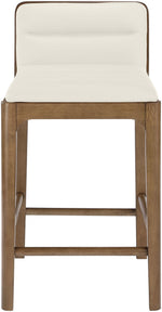 Ellis - Vegan Leather Upholstered Counter Stool (Set of 2) - Brown Base