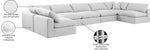Comfy - 7 Piece Linen Modular Armless Sectional