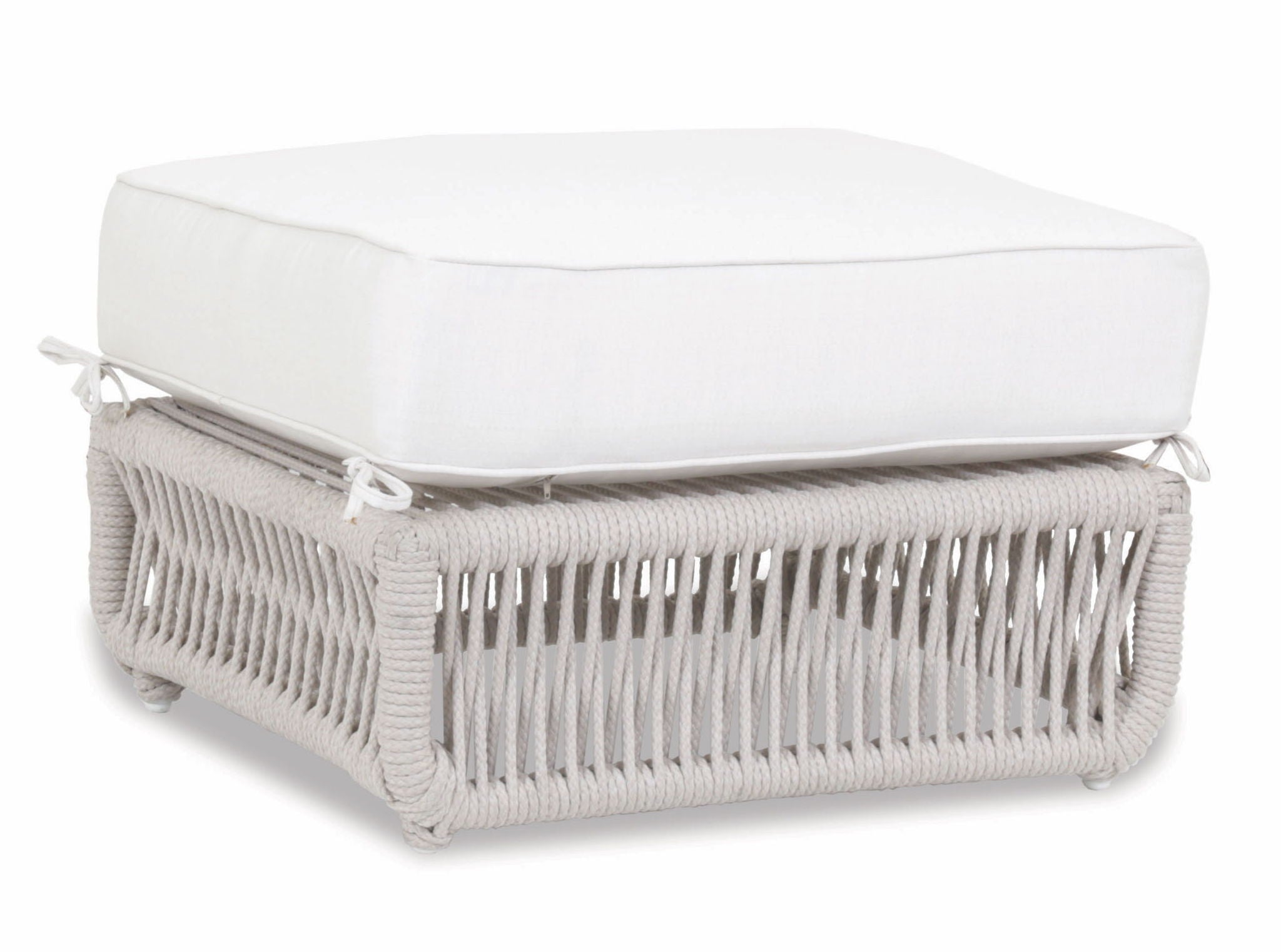 Dana - Rope Ottoman, With Self Welt - Linen Canvas