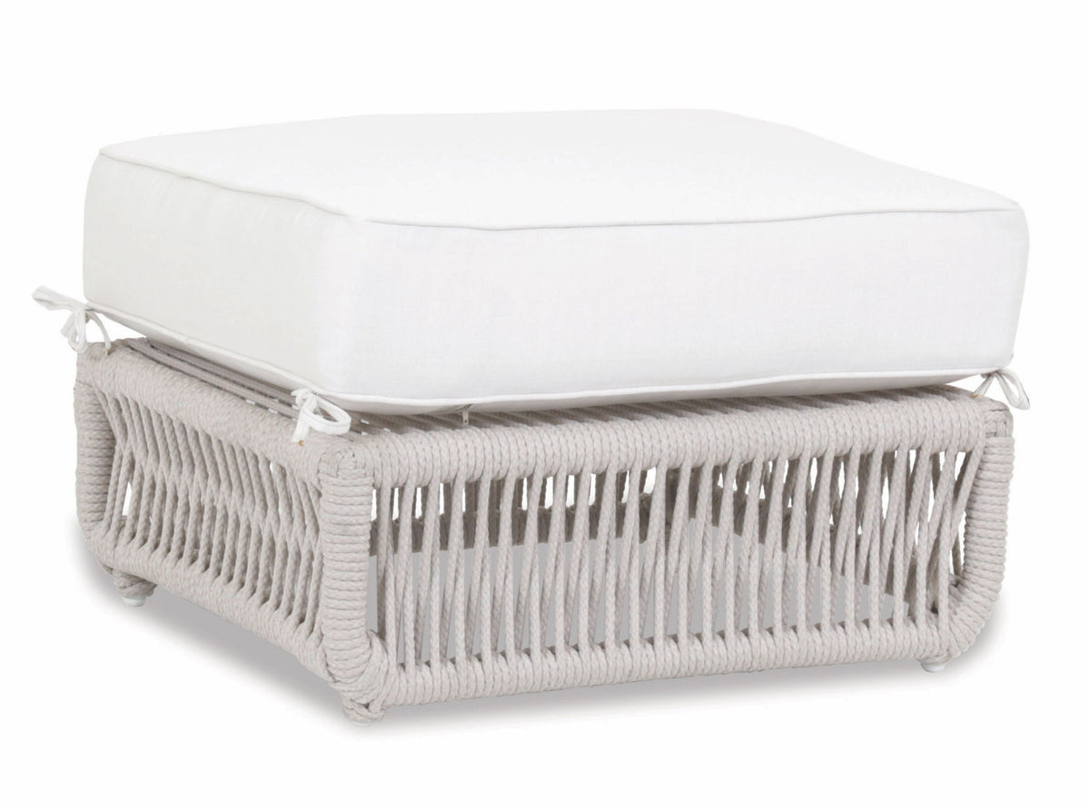 Dana - Rope Ottoman, With Self Welt - Linen Canvas