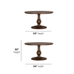 Bellevue - Round Dining Table - Whiskey Brown