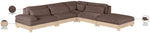 Turin - Chenille Fabric Upholstered Modular Sectional - Brown