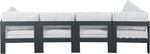 Nizuc - Outdoor Patio 5 Piece Modular Sectional With Gray Frame