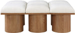 Pavilion - 6 Piece Modular Bench With Brown Base