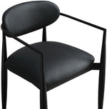 Riccio - Faux Leather Dining Arm Chair (Set of 2) - Black Frame