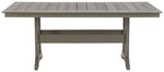Visola - RECT Dining Table w/Umb OPT - Gray