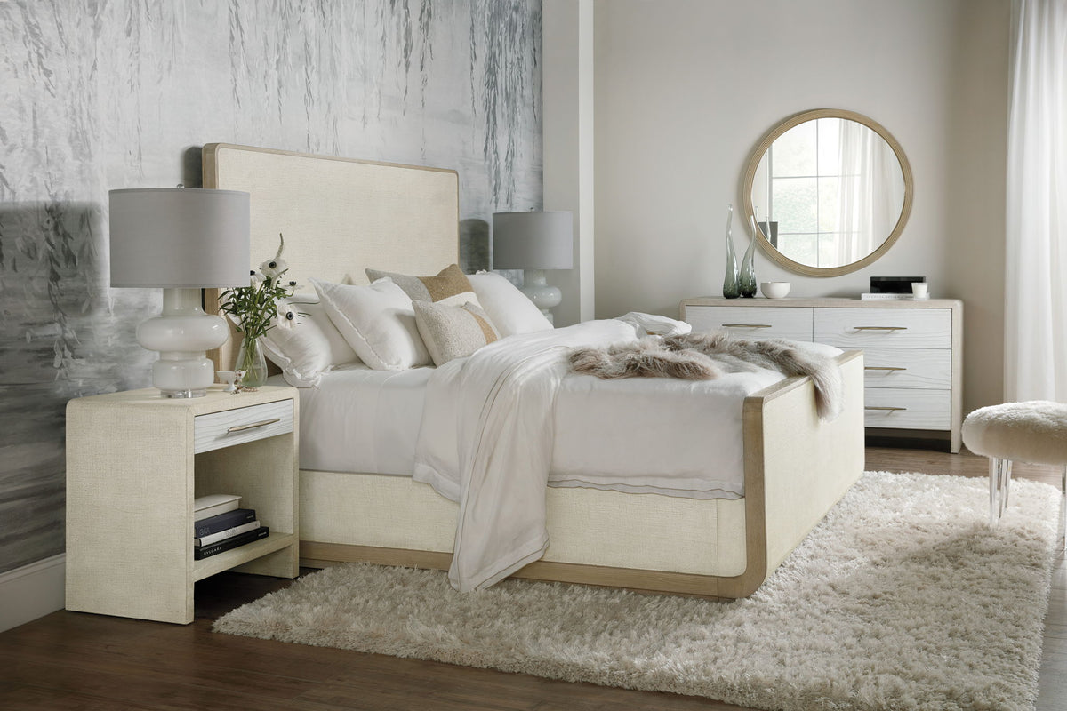 Cascade - Round Mirror - Light Brown