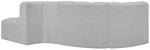 Arc - Boucle Fabric 4 Piece L-Shaped Modular Sofa