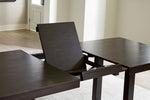 Neymorton - Rectangular Dining Room Butterfly Extension Table - Dark Grayish Brown