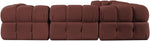 Orin - Velvet 5 Piece Modular Corner Sectional
