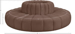 Arc - Faux Leather 8 Piece Round Modular Sofa