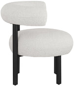 Bordeaux - Boucle Fabric Accent Chair With Black Legs