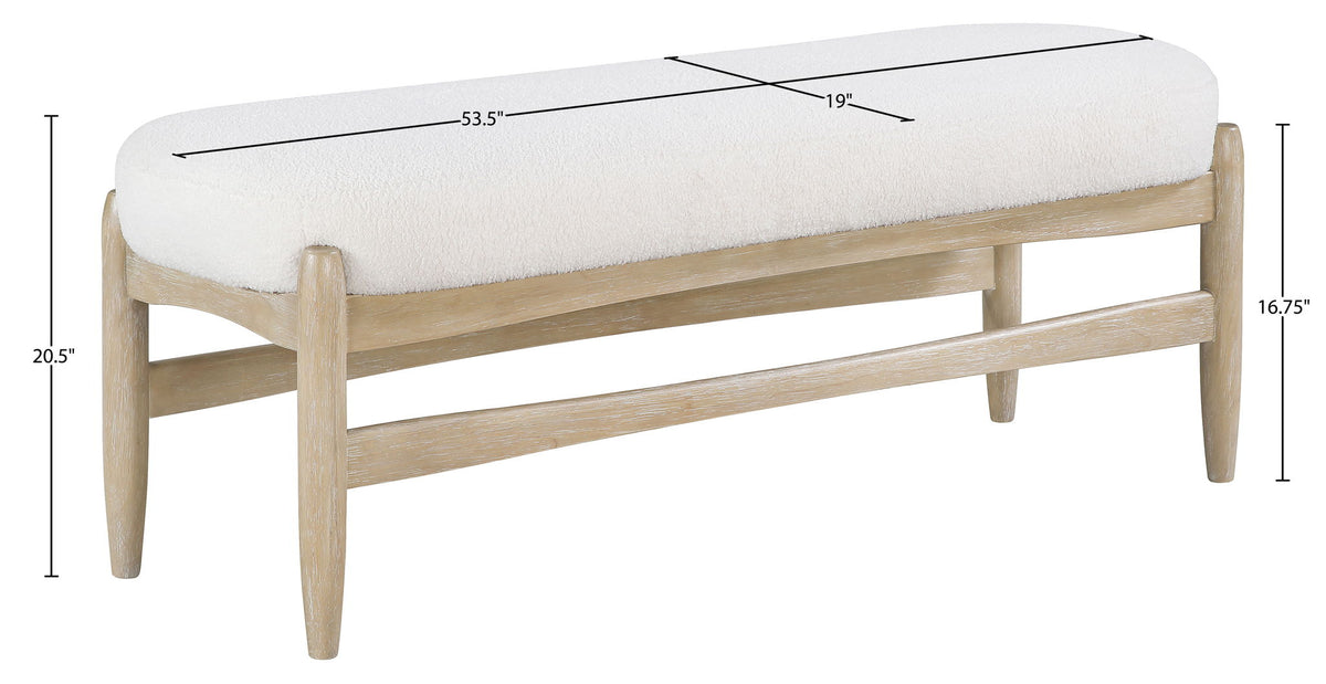 Briar - Faux Sheepskin Upholstered Bench