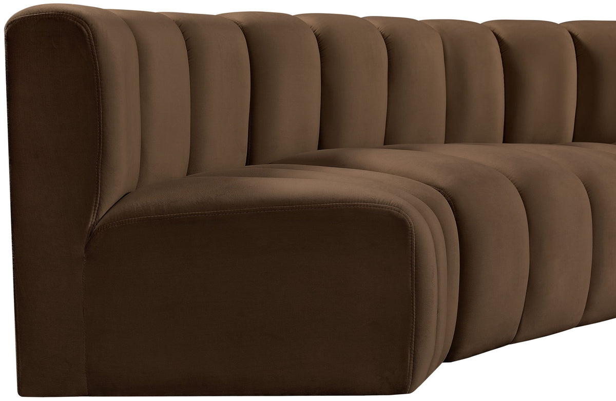 Arc - Velvet 4 Piece Corner Modular Sofa