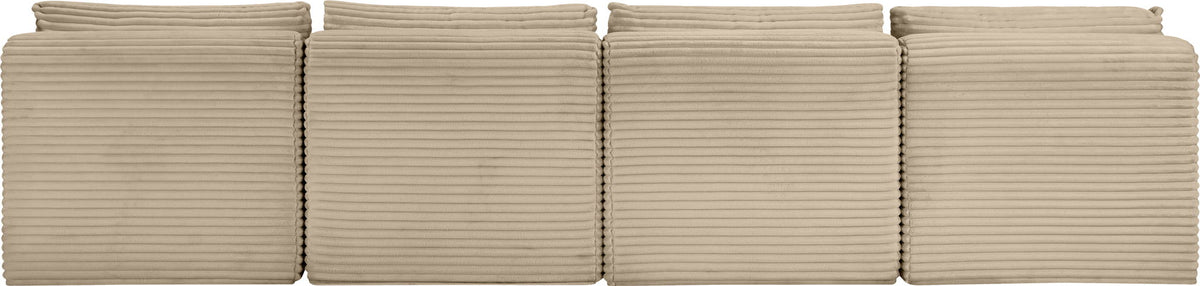 Shaggy - Fabric 4 Seat Modular Armless Sofa