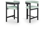 Romeo - Faux Leather Counter Stool With Black Base (Set of 2)