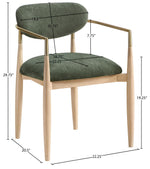 Riccio - Fabric Dining Arm Chair (Set of 2) - Natural Frame