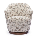 Skyla - Floral Jacquard Swivel Accent Chair - Beige