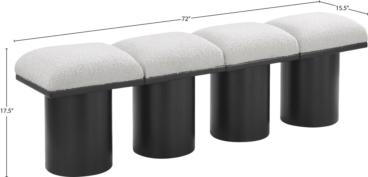 Pavilion - 4 Piece Modular Bench With Black Base