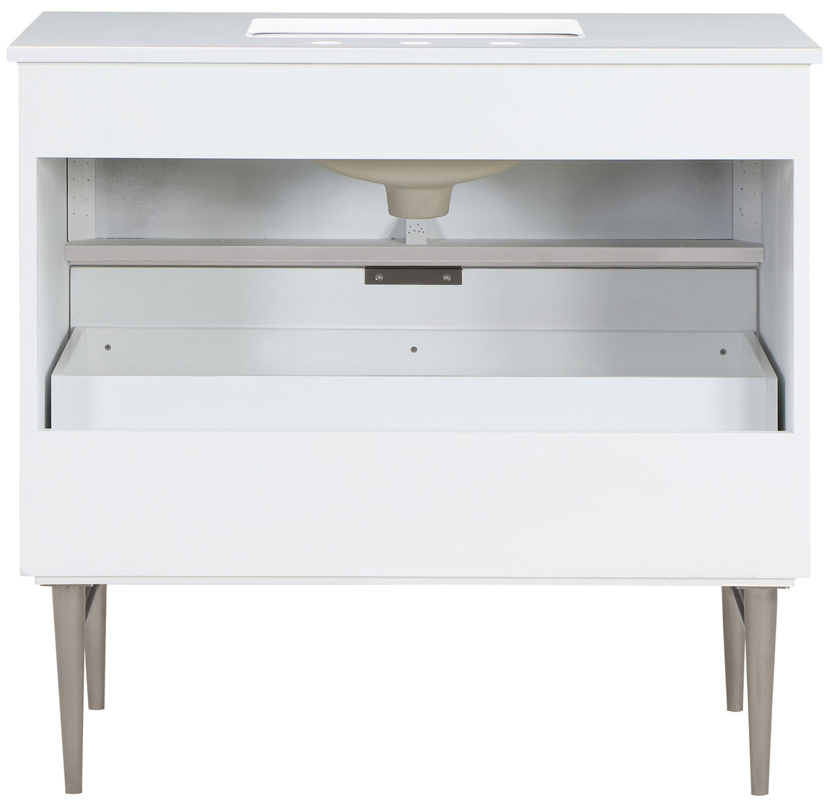 Modernist - Bathroom Vanity With Chrome Legs