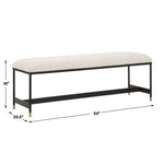 Halston - Upholstered Bench - White
