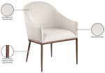 Ferro - Upholstered Dining Arm Chair With Brushed Bronze Legs