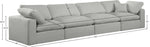 Comfy - Linen Modular Sofa 4 Seats