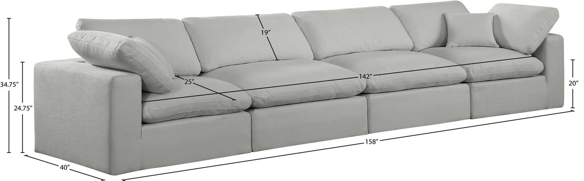 Comfy - Linen Modular Sofa 4 Seats