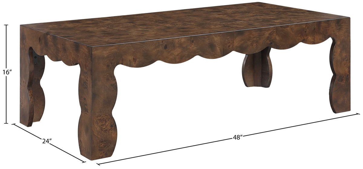 Vassa - Burl Veneer Coffee Table
