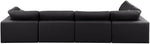 Comfy - 5 Piece Faux Leather Modular Sectional