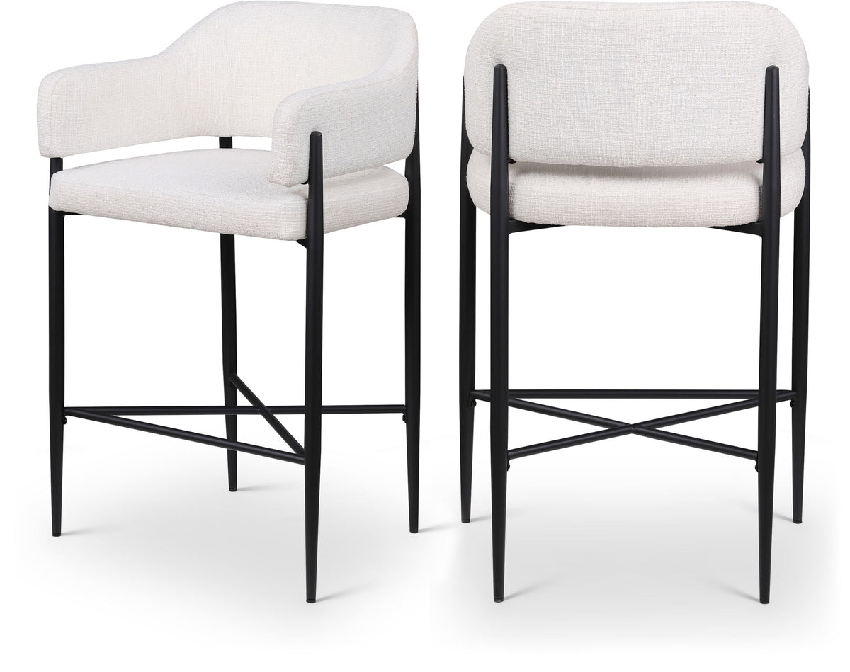 Dame - Fabric Upholstered Counter Stool (Set of 2)