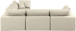 Comfy - 4 Piece Faux Leather Modular Sectional