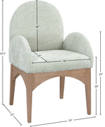 Waldorf - Chenille Dining Arm Chair With Natural Legs