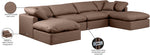 Indulge - Faux Leather 6 Piece Modular Double Chaise Sectional