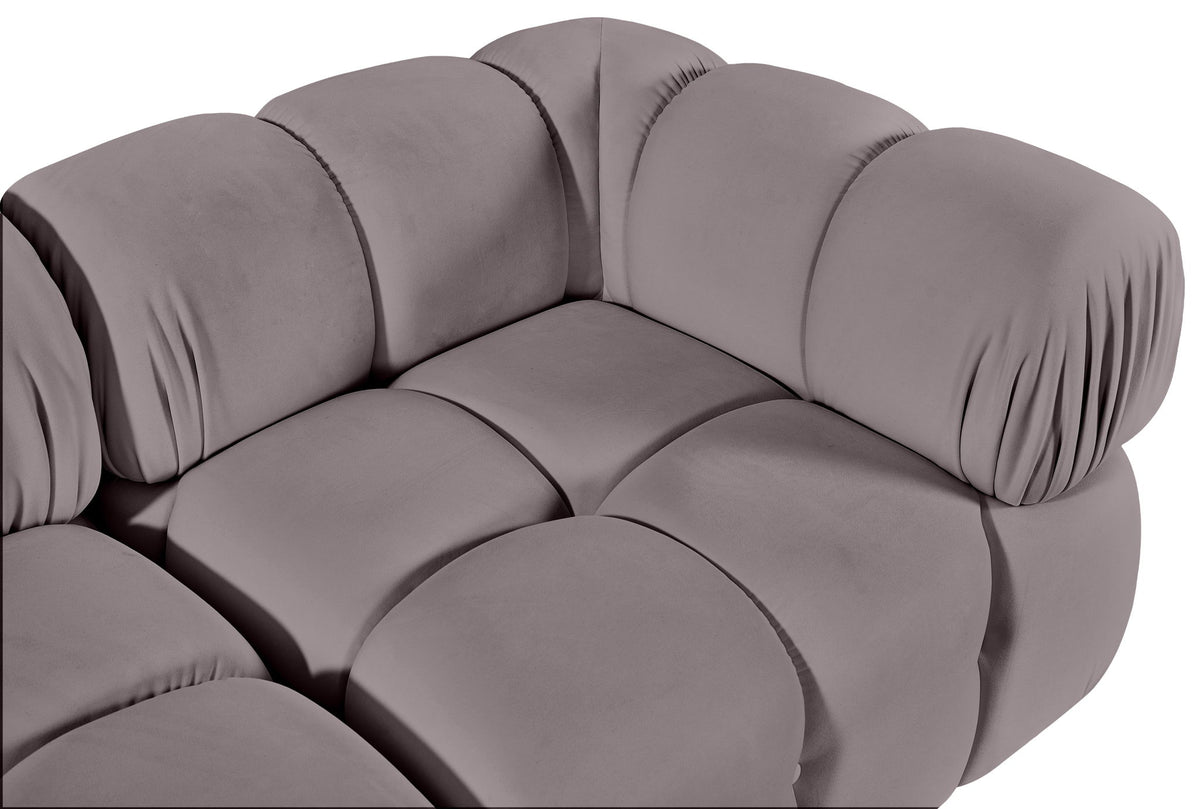 Orin - Velvet Performance Fabric Upholstered 2 Piece Modular Sofa (2 Corner Chairs)